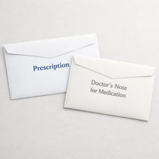 Pharmaceutical Envelopes with Prescription and Doctors Note Text-1